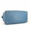 Hermes Victoria travel bag in blue togo leather - Detail D4 thumbnail
