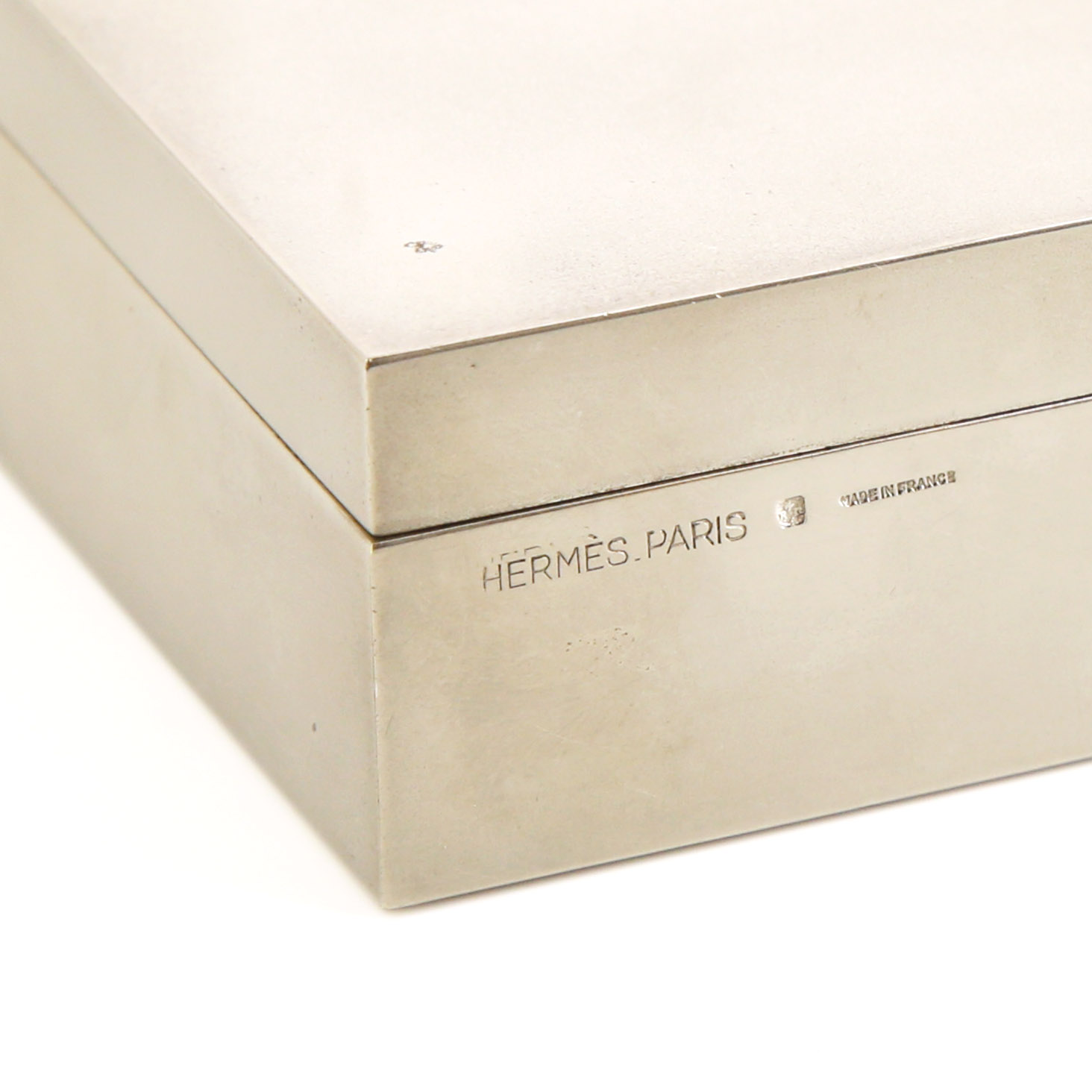 Hermès "Languette" box, in silver-plated and gold-plated metal, 1980s - Detail D2