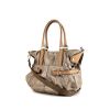Tod's handbag in beige coated canvas and natural leather - 00pp thumbnail