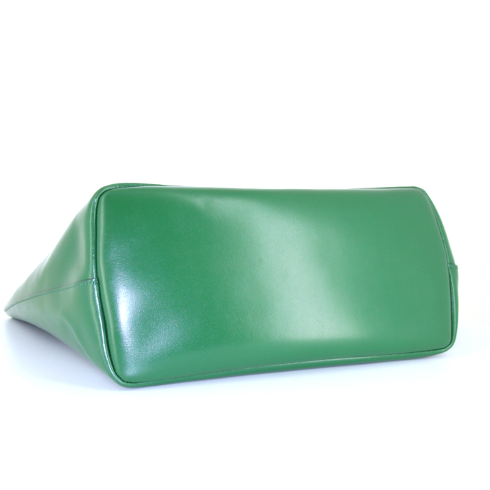 Givenchy shopping bag in green leather - Detail D4