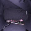 Shopping bag Givenchy in pelle nera a fiori - Detail D2 thumbnail