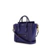 Celine Luggage shoulder bag in electric blue grained leather - 00pp thumbnail