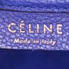Celine Luggage shoulder bag in electric blue grained leather - Detail D4 thumbnail