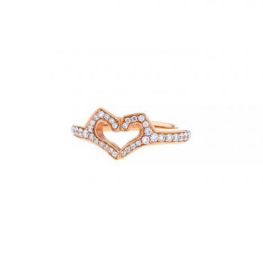 Anello Lorenz Bäumer in oro rosa e diamanti