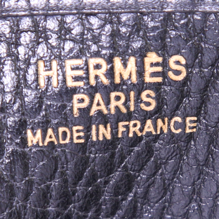 Borsa a tracolla Hermes Evelyne modello medio in pelle Fjord nera - Detail D3