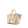 Céline Phantom shopping bag in beige grained leather and fuchsia piping - 00pp thumbnail