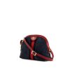Gucci Ophidia shoulder bag in blue suede and red leather - 00pp thumbnail