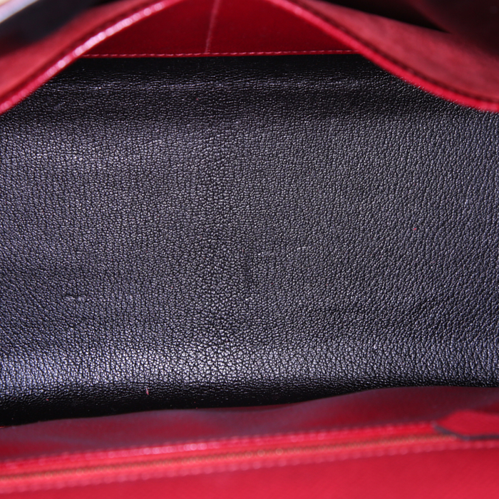 Bolso de mano Hermes Kelly 28 cm en cuero Courchevel rojo - Detail D3