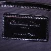 Bolso para llevar al hombro o en la mano Dior Cannage en charol acolchado negro - Detail D3 thumbnail