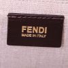 Fendi  Silvana bag  in red leather  and brown grained leather - Detail D4 thumbnail