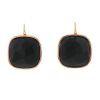 Pomellato Victoria earrings in pink gold and jet - 00pp thumbnail