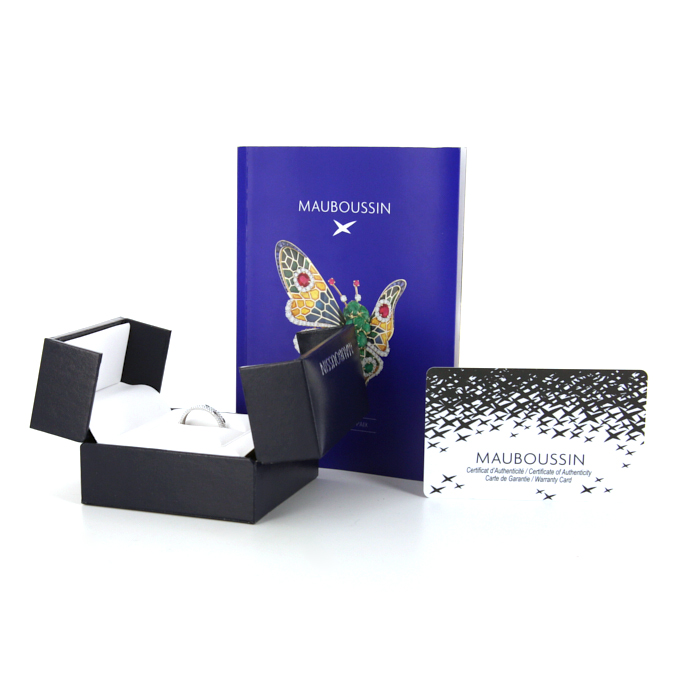 Mauboussin Le Premier Jour Démon ring in white gold and diamonds - Detail D2