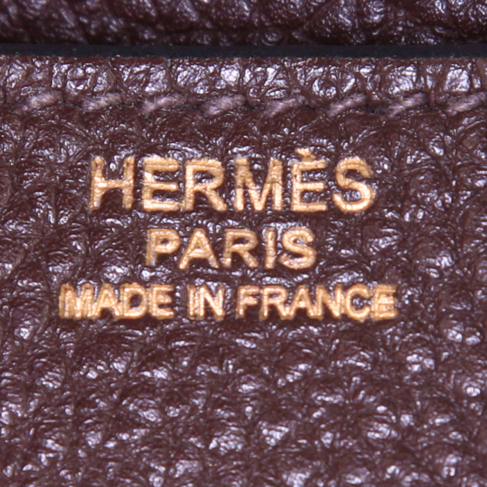 Hermes Birkin 30 cm handbag in brown togo leather - Detail D3