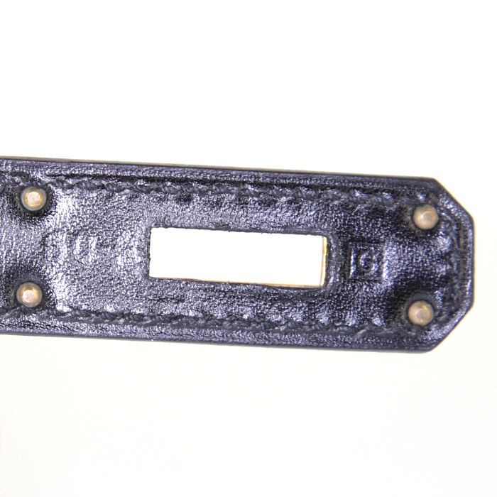 Hermes Kelly 32 cm handbag in black box leather - Detail D5