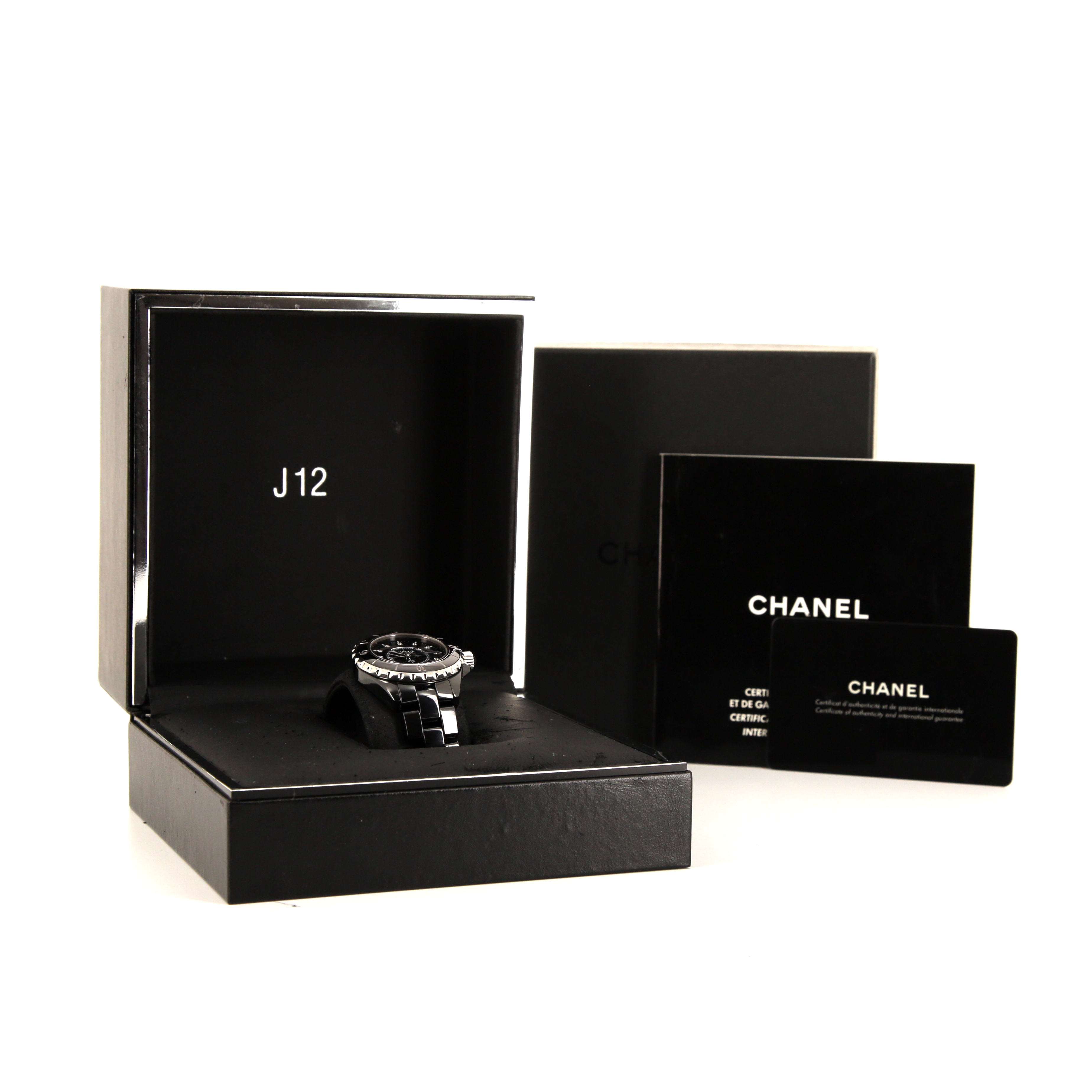 Montre Chanel J12 en céramique noire Vers  2008