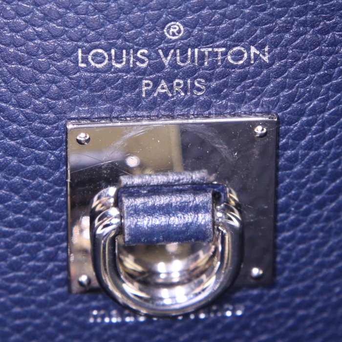 Louis Vuitton City Steamer handbag in blue leather - Detail D4