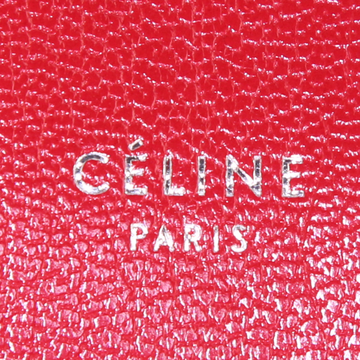 Celine Clasp shoulder bag in red leather - Detail D3