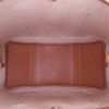 Hermes Garden shopping bag in beige canvas and gold Barenia leather - Detail D2 thumbnail