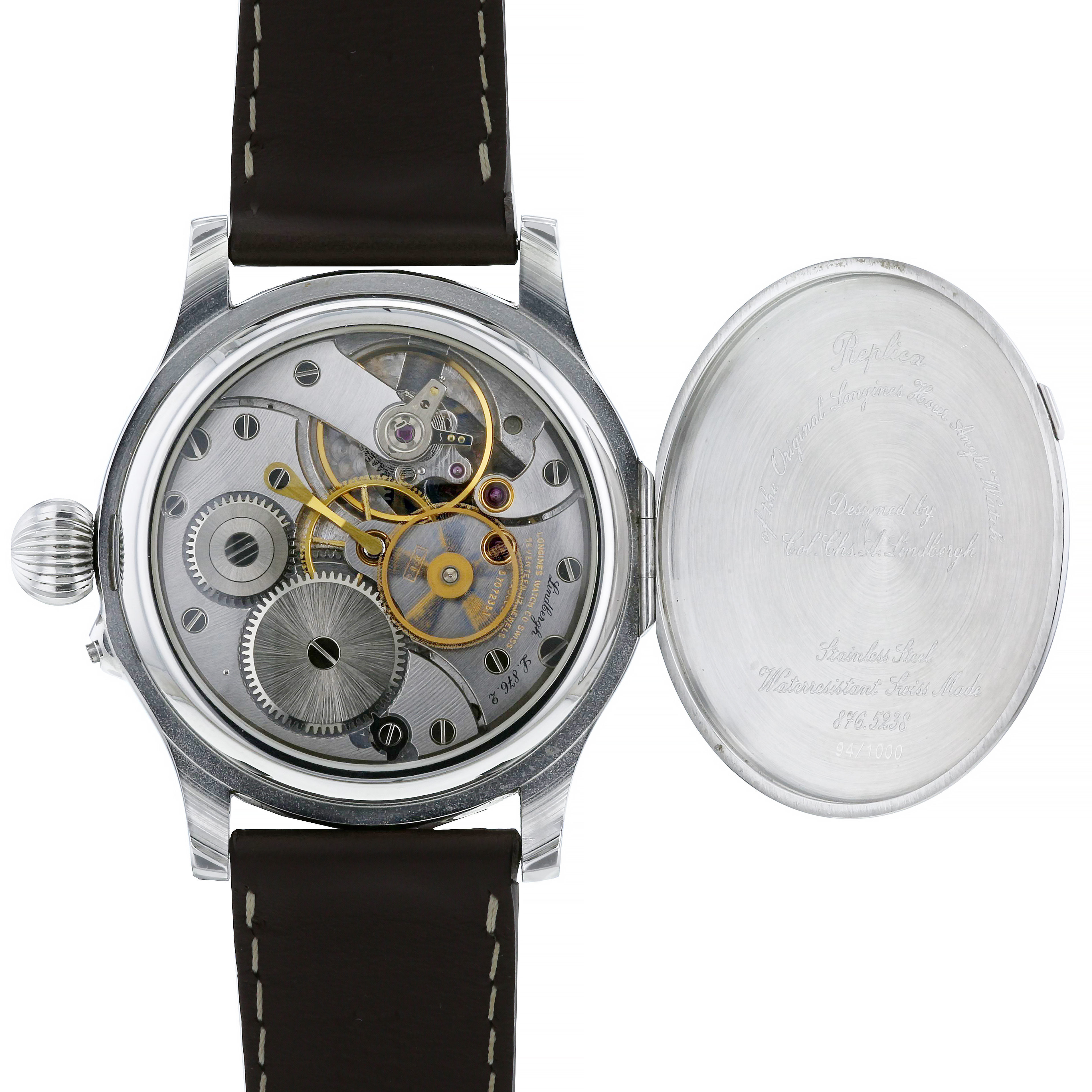 Orologio Longines Lindbergh Hour Angle Limited Edition in acciaio Circa  2010 - Detail D2