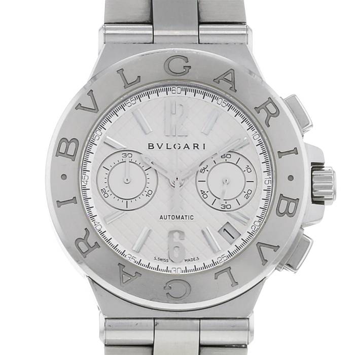 Bulgari Diagono Chrono watch in stainless steel Ref:  DG 40 S CH Circa  2000 - 00pp