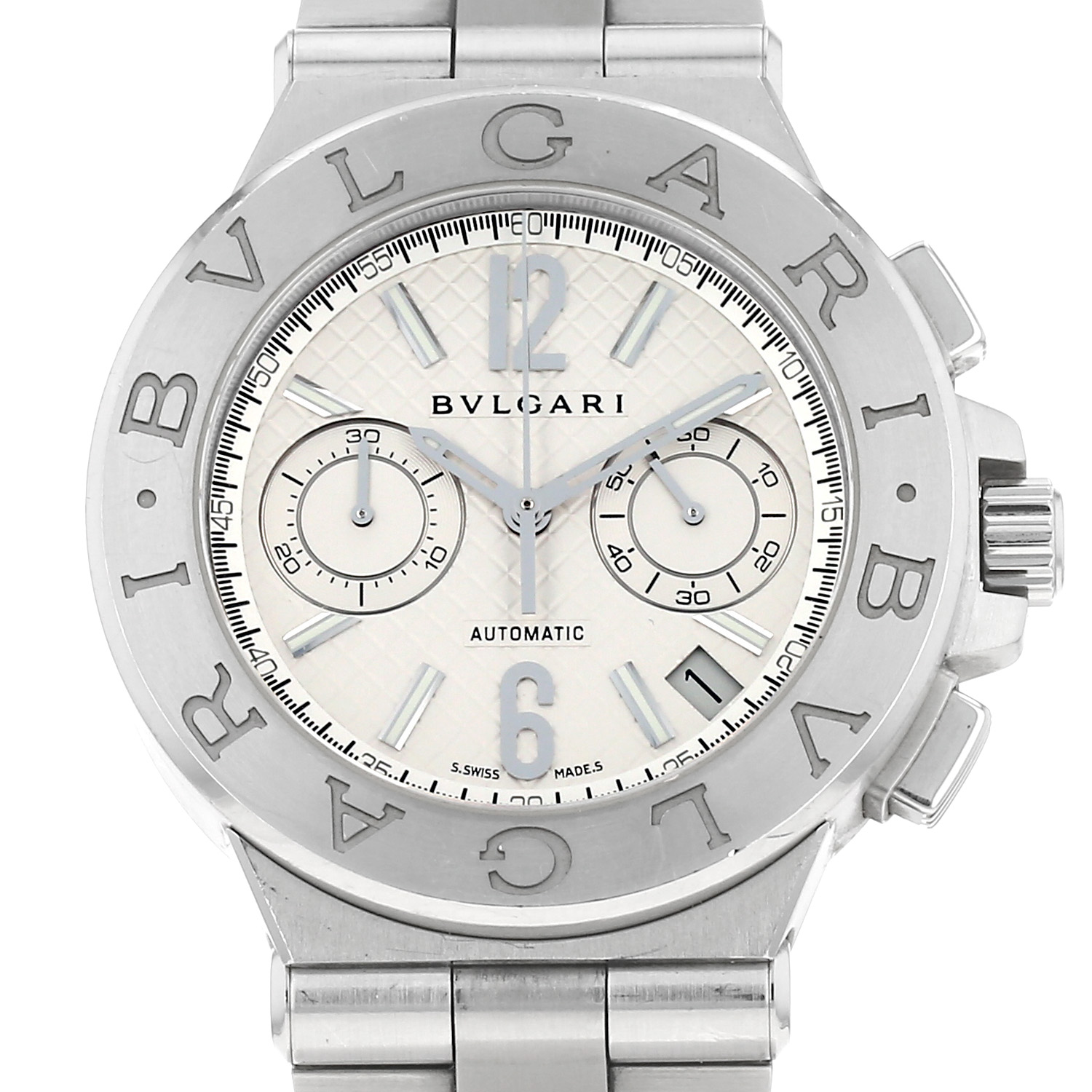 Bvlgari diagono discount titanium chronograph watch