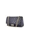 Chanel 2.55 shoulder bag in blue quilted leather - 00pp thumbnail