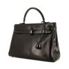 Hermes Kelly 32 cm So Black handbag in black box leather - 00pp thumbnail