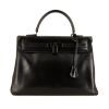 Hermes Kelly 32 cm So Black handbag in black box leather - 360 thumbnail