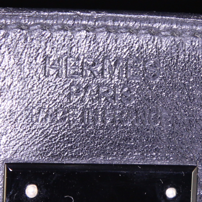 Hermes Kelly 32 cm So Black handbag in black box leather - Detail D3