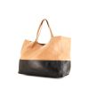 Celine Cabas shopping bag in black and beige leather - 00pp thumbnail