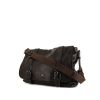 Burberry Messenger shoulder bag in brown grained leather - 00pp thumbnail