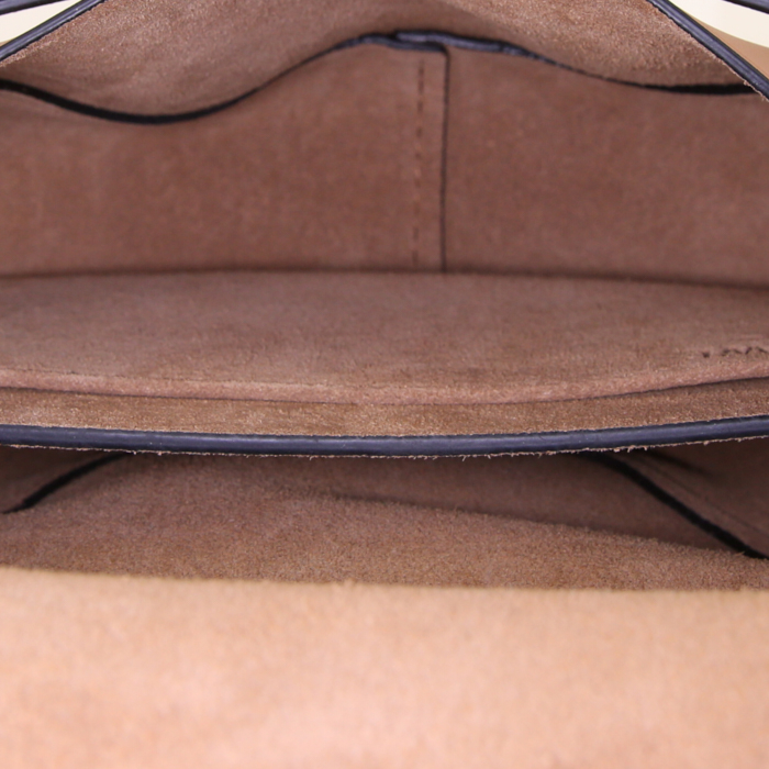 Borsa a tracolla Loewe Gate in pelle beige e marrone - Detail D2