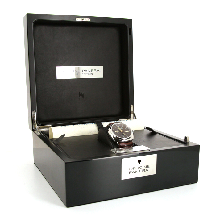 Reloj Panerai Radiomir 8 Days GMT Platinum de platino Ref :  PAM00201 Circa  2006 - Detail D3