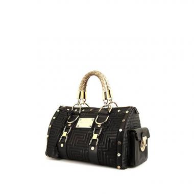 Borsa Versace in pelle trapuntata nera