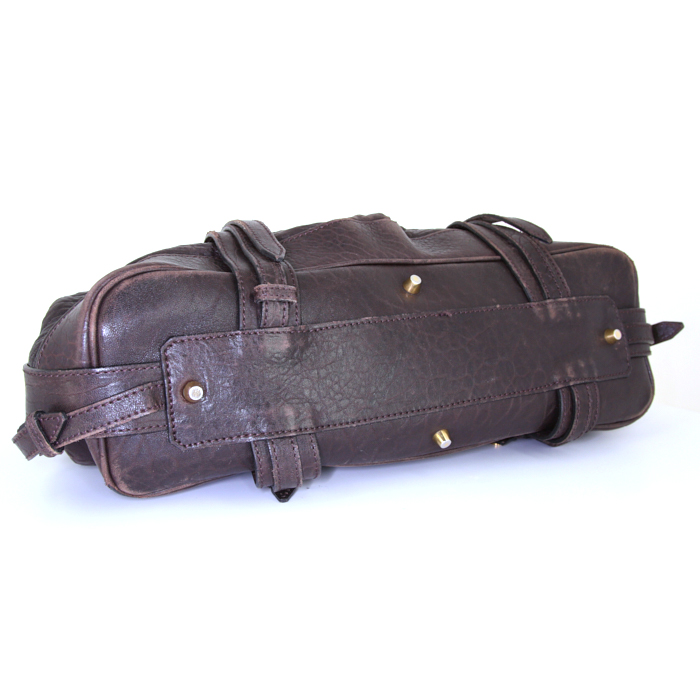 Sac à main Burberry en cuir marron - Detail D4