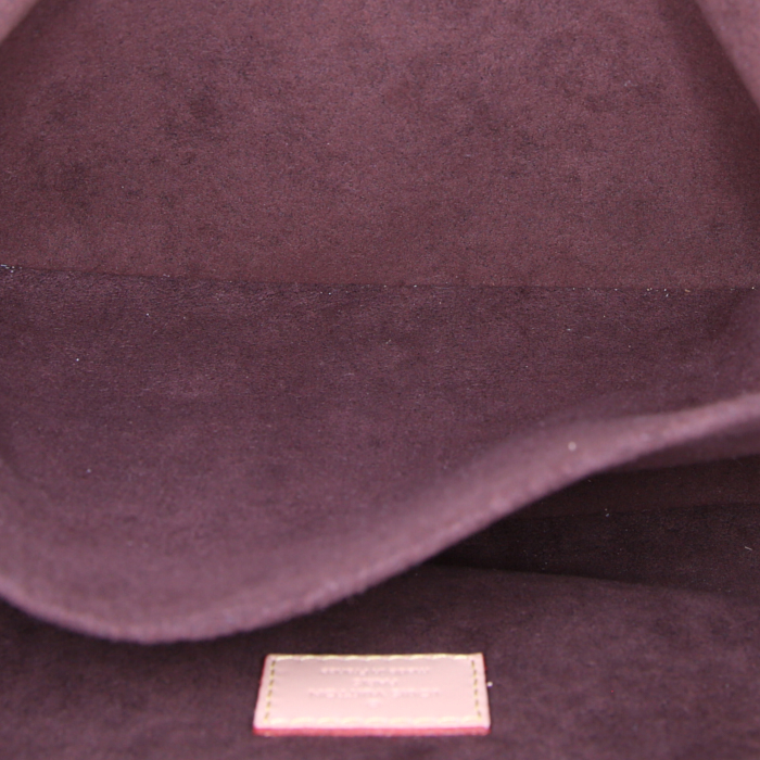 Bolso bandolera Louis Vuitton Metis en lona Monogram marrón y cuero natural - Detail D2