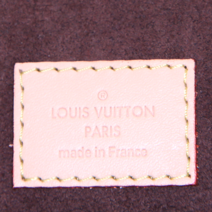 Bolso bandolera Louis Vuitton Metis en lona Monogram marrón y cuero natural - Detail D3