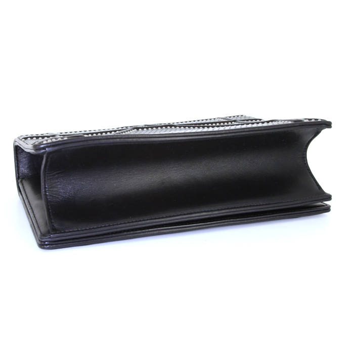 Borsa Dior Diorama in pelle nera con motivo forato - Detail D5