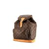 Zaino Louis Vuitton Montsouris Backpack modello grande in tela monogram marrone e pelle naturale - 00pp thumbnail