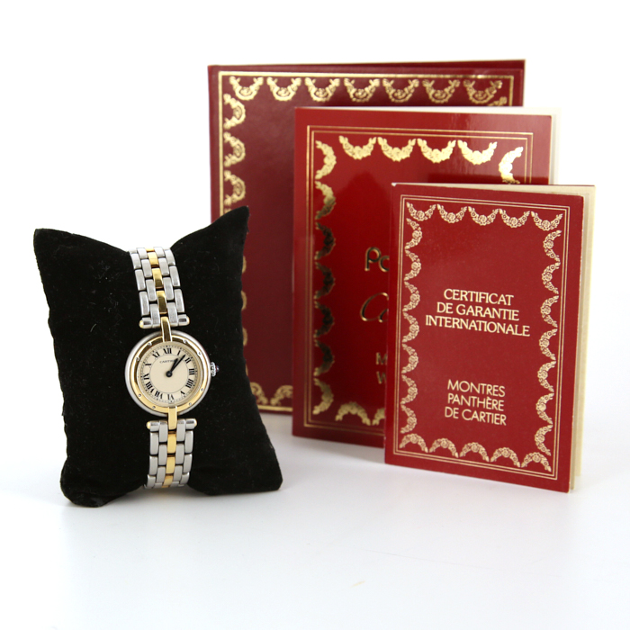 Cartier Panthère Vendôme watch in gold and stainless steel Circa  1993 - Detail D2