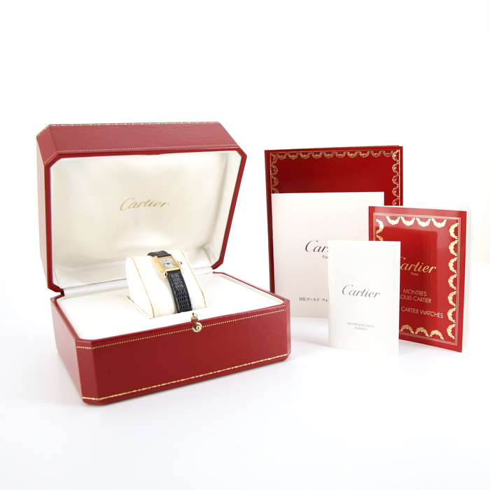 Orologio Cartier Tank in oro giallo 18k Ref :  1360 Circa  1990 - Detail D2