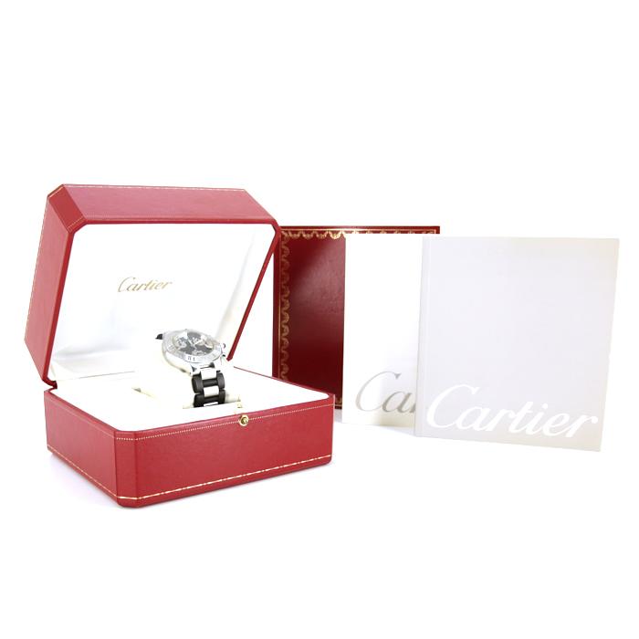 Montre Cartier Autoscaph 21 en acier Ref :  2424 Vers  2001