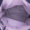 Shopping bag Fendi in tela tricolore blu nera e bianca e pelle nera - Detail D2 thumbnail