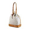 Shopping bag Louis Vuitton grand Noé modello grande in tela a scacchi e pelle naturale - 00pp thumbnail