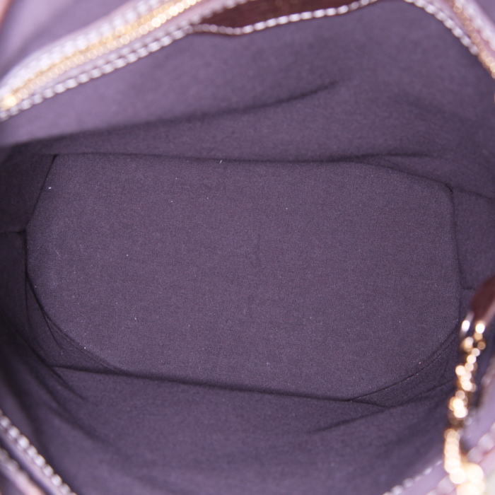 Louis Vuitton petit Bucket shopping bag in brown monogram canvas Idylle and brown leather - Detail D2