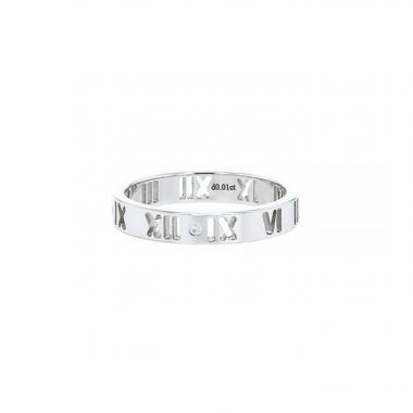 Bague Tiffany 
Co Atlas en or blanc et diamants Bague Tiffany 
Co Atlas en or blanc et diamants