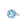 Poiray Fille Antique ring in white gold,  topaz and diamonds - 00pp thumbnail