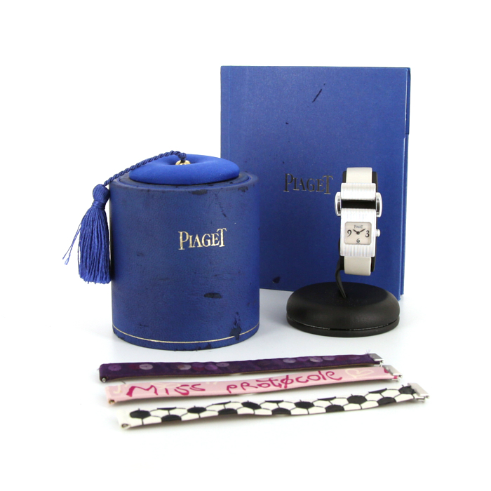 Piaget Miss Protocole watch in white gold Ref:  5221 Circa  2002 - Detail D2