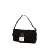Fendi Baguette handbag in black satin and black lizzard - 00pp thumbnail