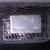 Fendi Baguette handbag in black satin and black lizzard - Detail D3 thumbnail